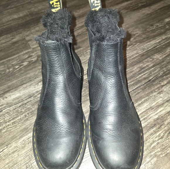 Dr. Martens 2976 Faux Fur Lined Chelsea Boots Sz 8 (7 Mens) - Picture 9 of 11